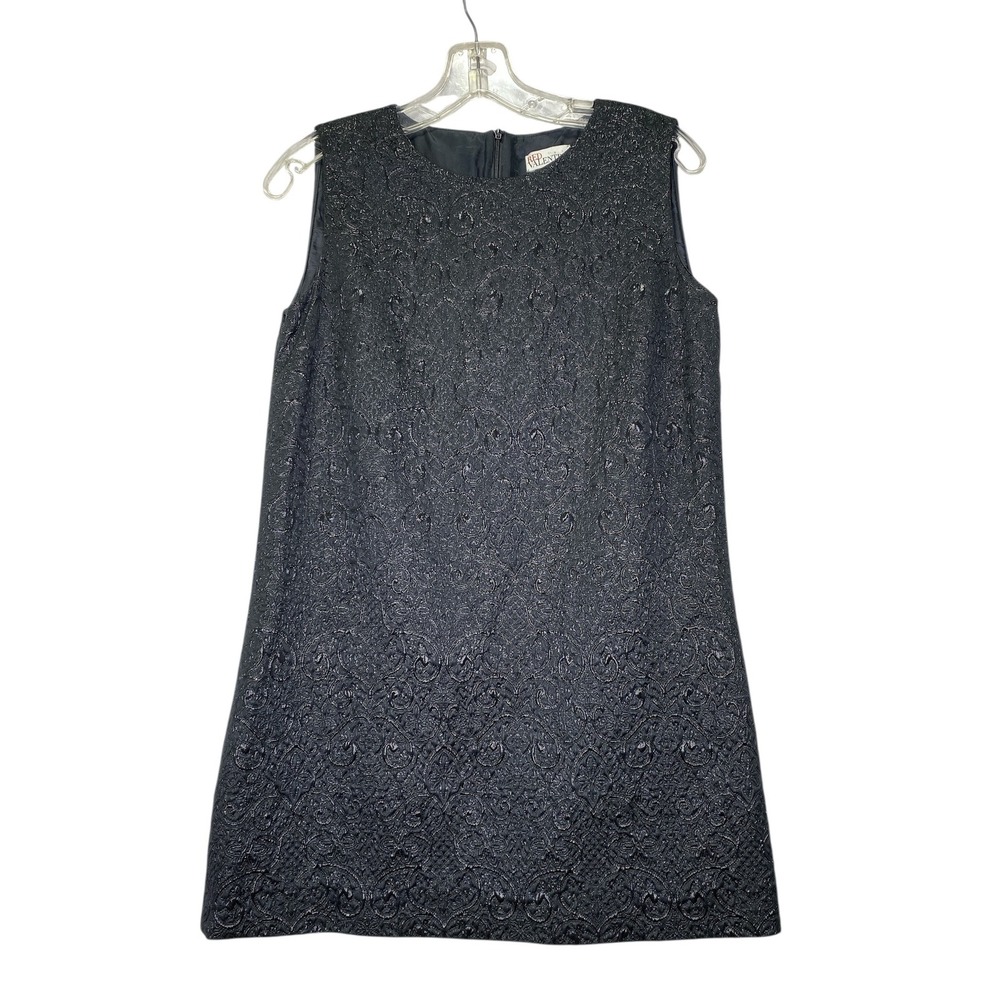 RED Valentino Black Textured Sleeveless Party‎ Cocktail Dress